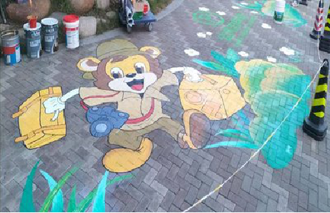  霞浦夏季画地面彩绘会遇到的问题