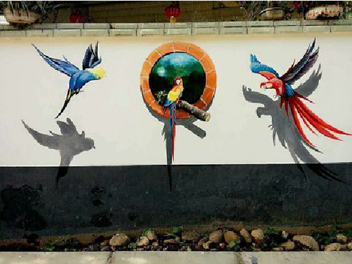  霞浦视觉错位-3D墙绘设计