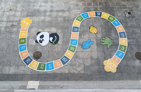  霞浦地面游戏彩绘