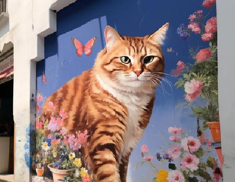  霞浦自己绘制有个性的手绘墙