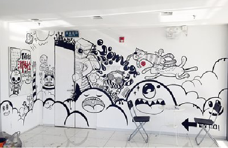  霞浦手绘墙并非传统涂鸦。